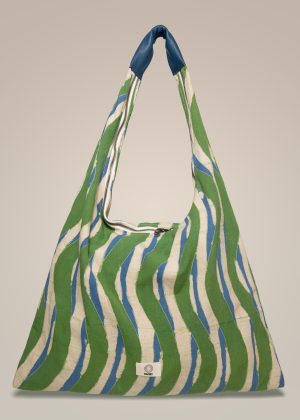 Bolso batik ondas verde