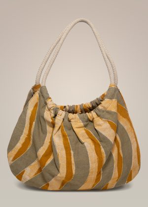 Bolso puckera ondas amarillo