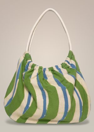 Bolso puckera ondas verde